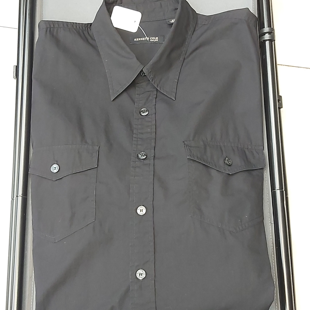 Kenneth Cole Black sports/dress shirt - Picture 9 of 14
